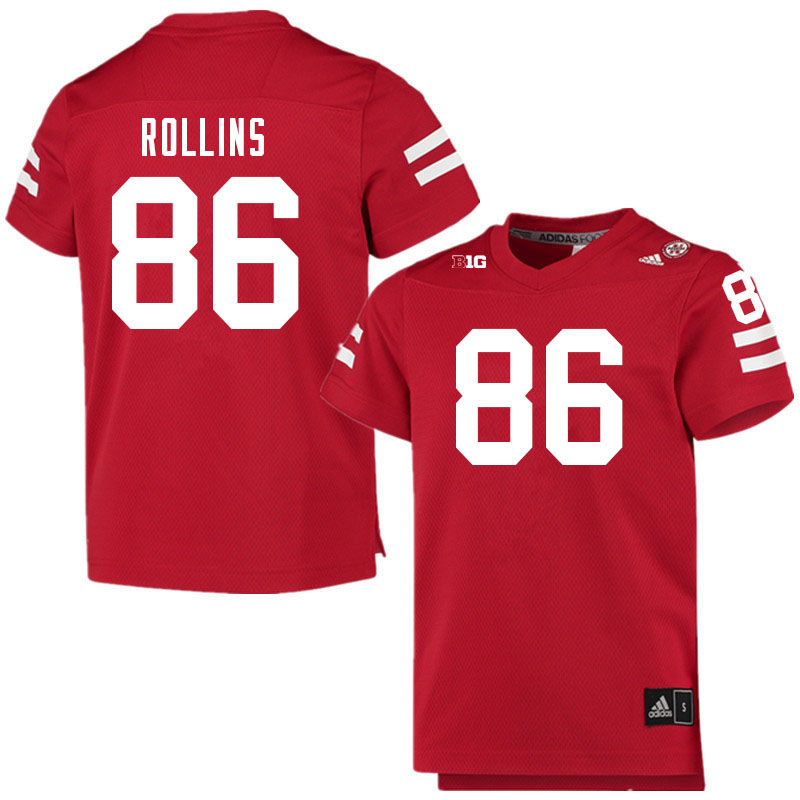Men #86 AJ Rollins Nebraska Cornhuskers College Football Jerseys Sale-Scarlet